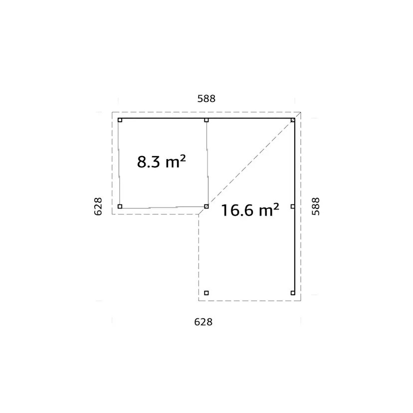 Uterum Palmako Lenna 24,9 m2 Set 712 Slide Plus