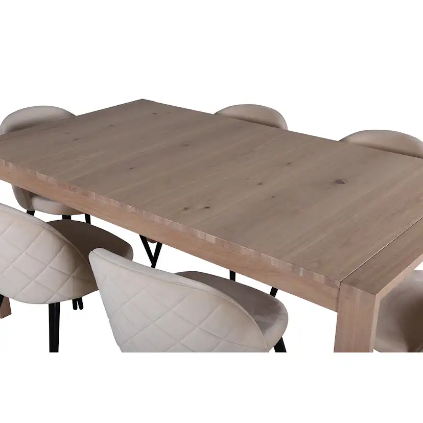 Matgrupp Venture Home Shy med 6 Valentina Stitcthes Stolar Sammet