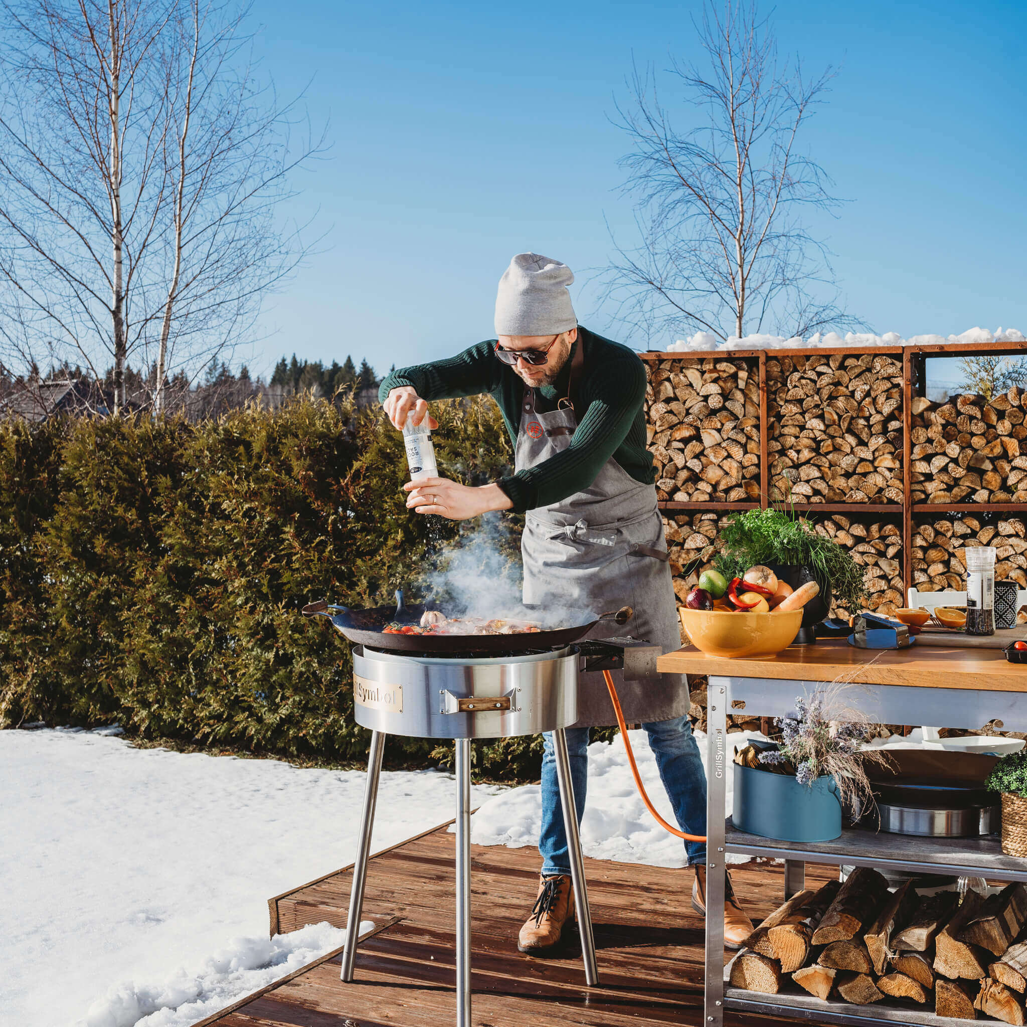 Stekhäll GrillSymbol Gasol PRO-580 Kolstål