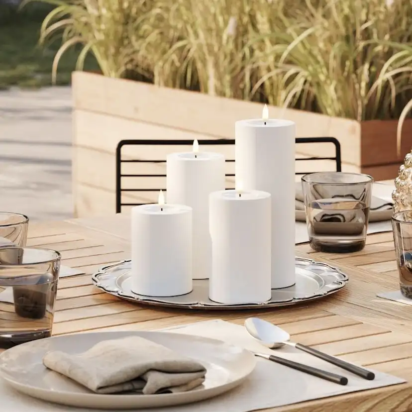 LED-Blockljus DeluxeHomeart Utomhus 7,5x20 cm