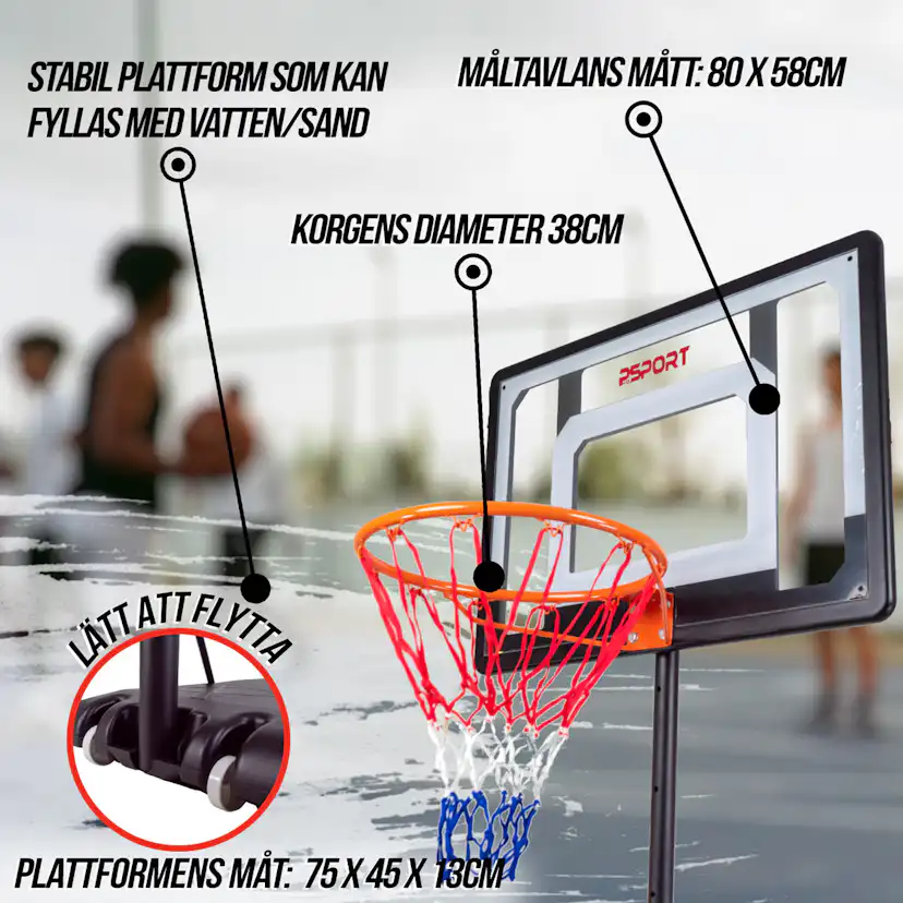 Basketkorg ProSport för Barn 1,6-2,1m