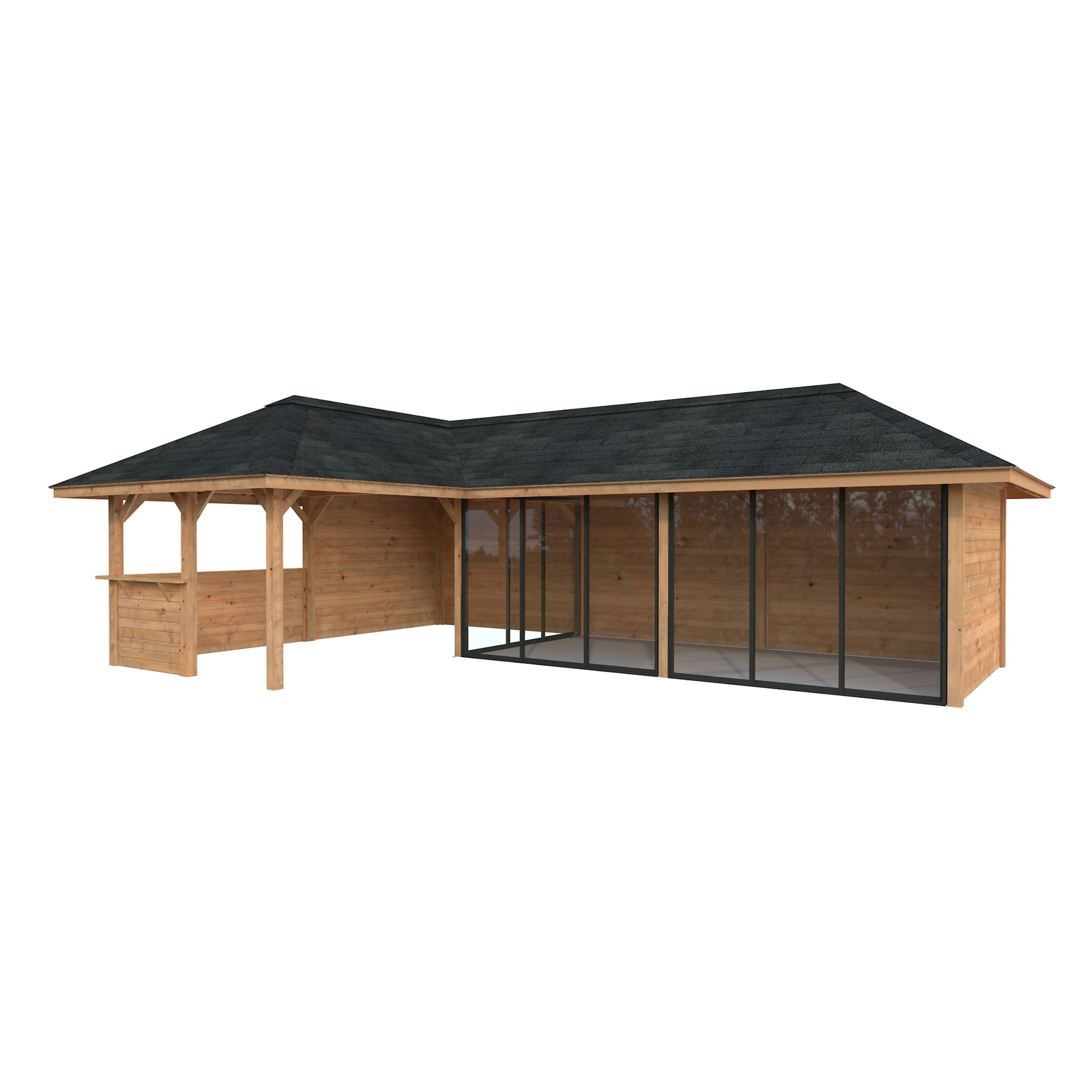 Bianca 33,2 m2 Set 520 Slide Plus BNDIP Brun impregnerad