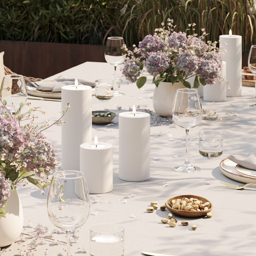 LED-Blockljus DeluxeHomeart Utomhus 7,5x20 cm