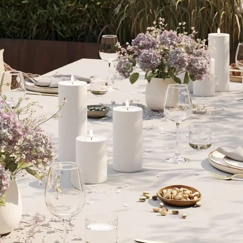 LED-Blockljus DeluxeHomeart Utomhus 7,5x20 cm