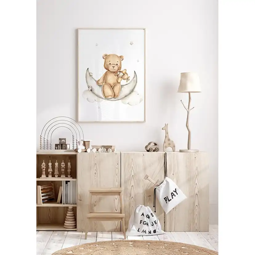 Poster Gallerix Teddy Bear On The Moon