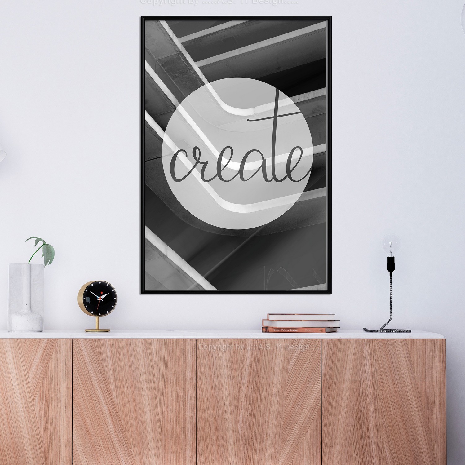 Affisch - Create [Poster] 30x45 Svart ram, 30x45 cm