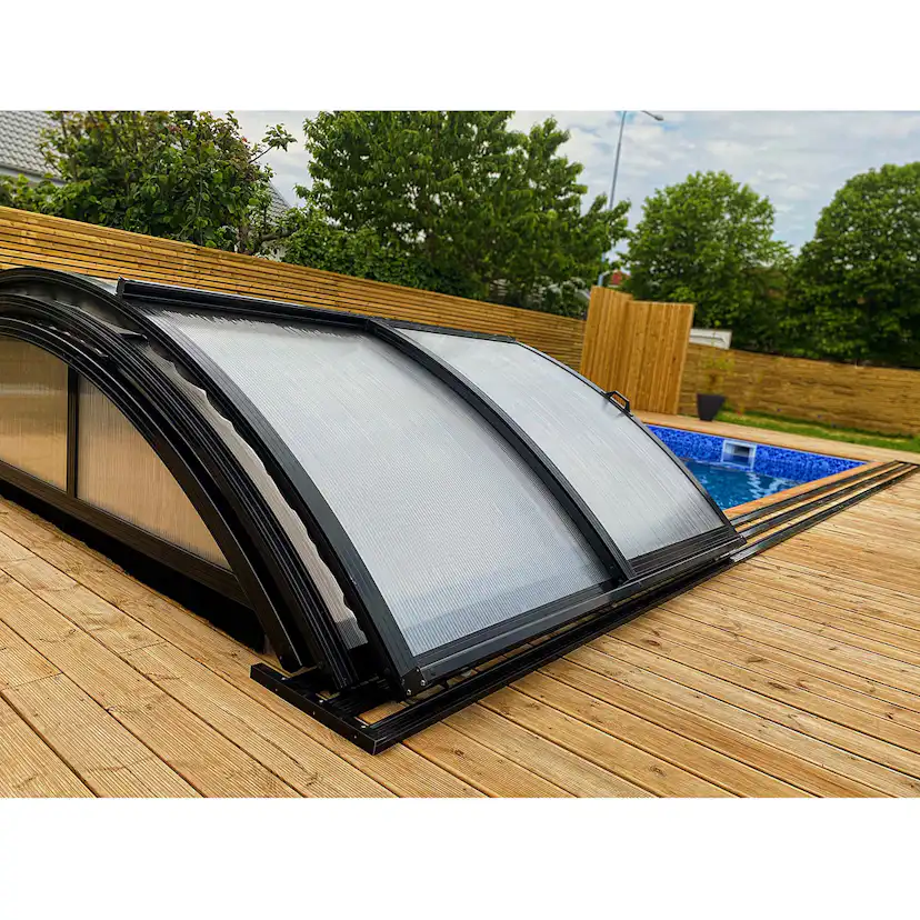 Pooltak Metalcraft 3x6m 4 mm Klar Solid PC Svart
