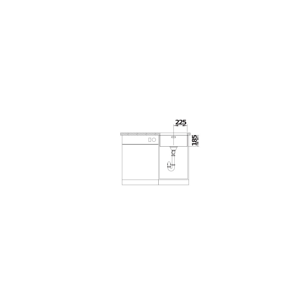 BLANCO SOLIS 450-U INFINO Undermontering