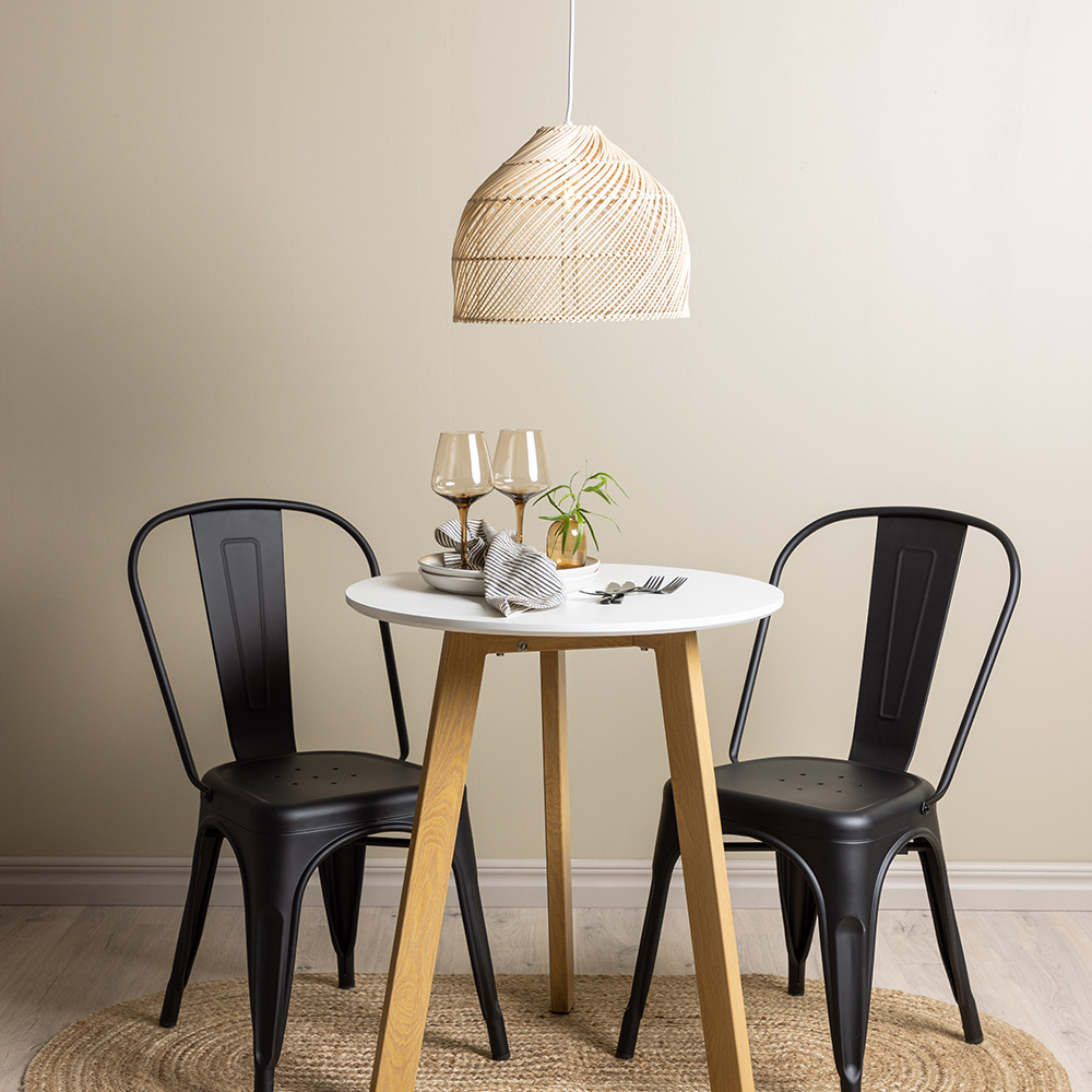 Matgrupp Venture Home Leonora Ø65 cm med 2 st Tempe stolar
