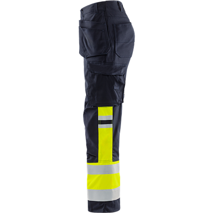 Flamestat hantverkarbyxa stretch 2163 ATHF, klass 1 Storlek: C46, Gul/Marinblå