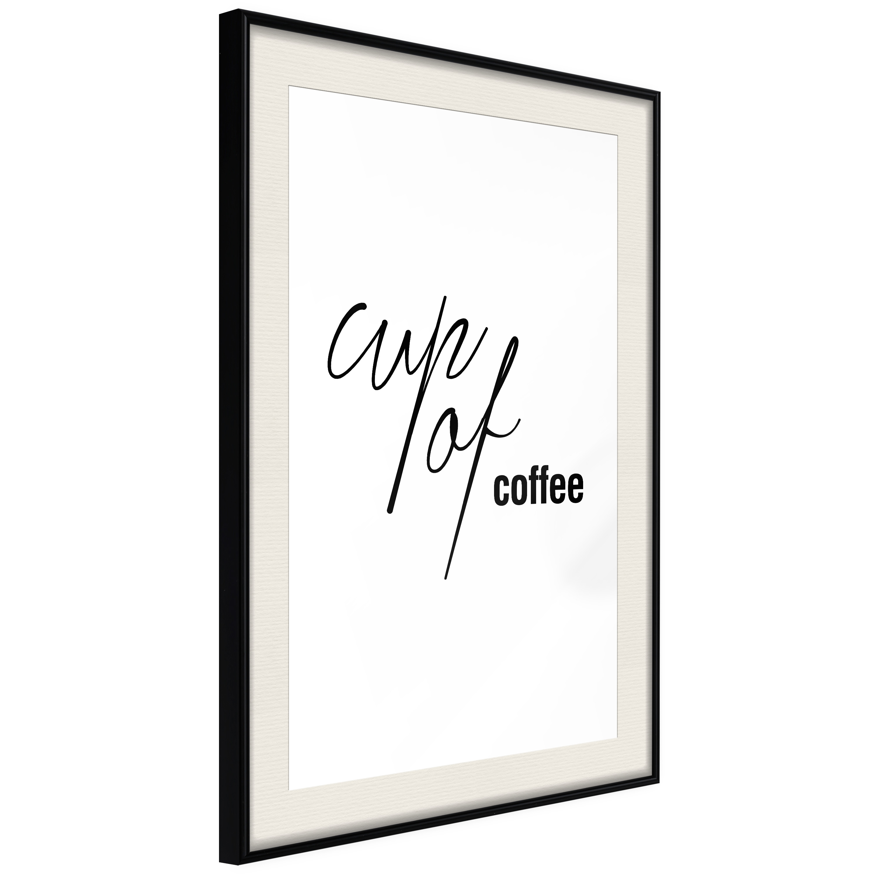 Affisch - Cup of Coffee [Poster] 30x45 Svart ram med passepartout, 30x45 cm
