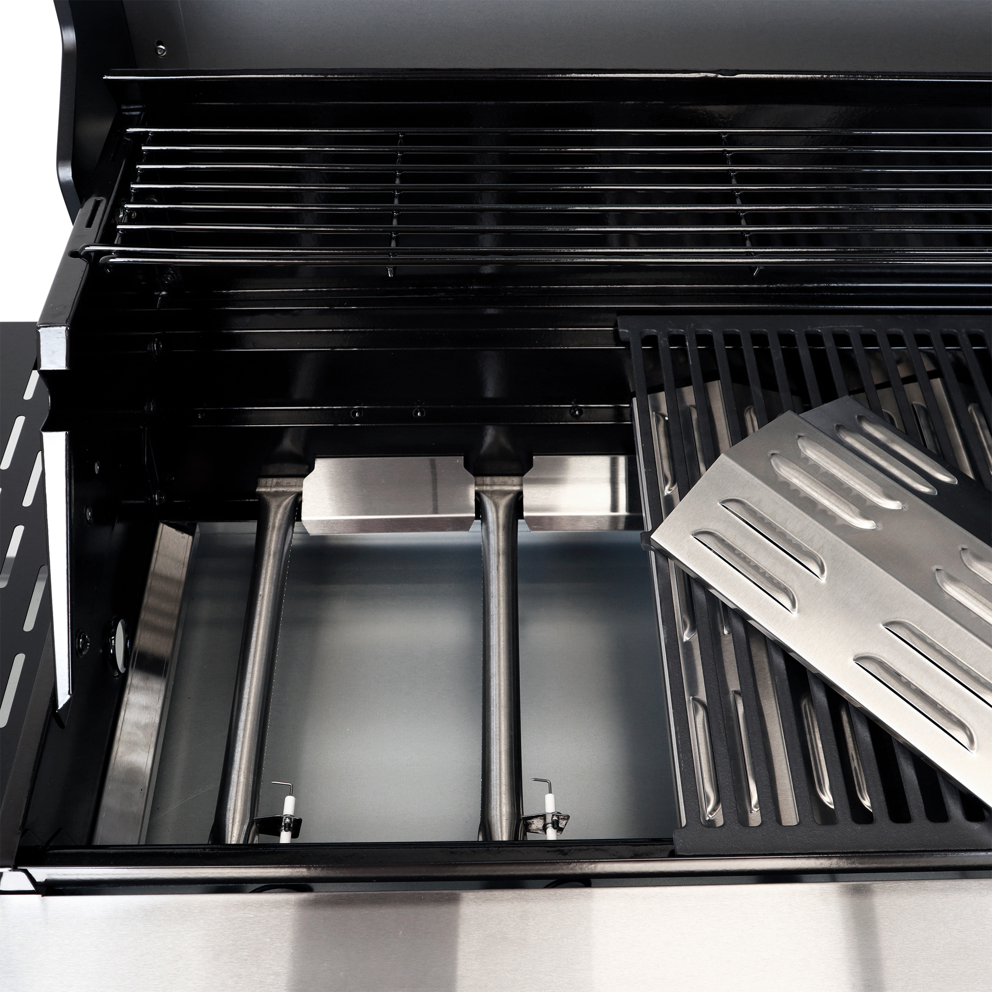 Gasolgrill Kobe 6+1 Brännare Svart Med Gaslock