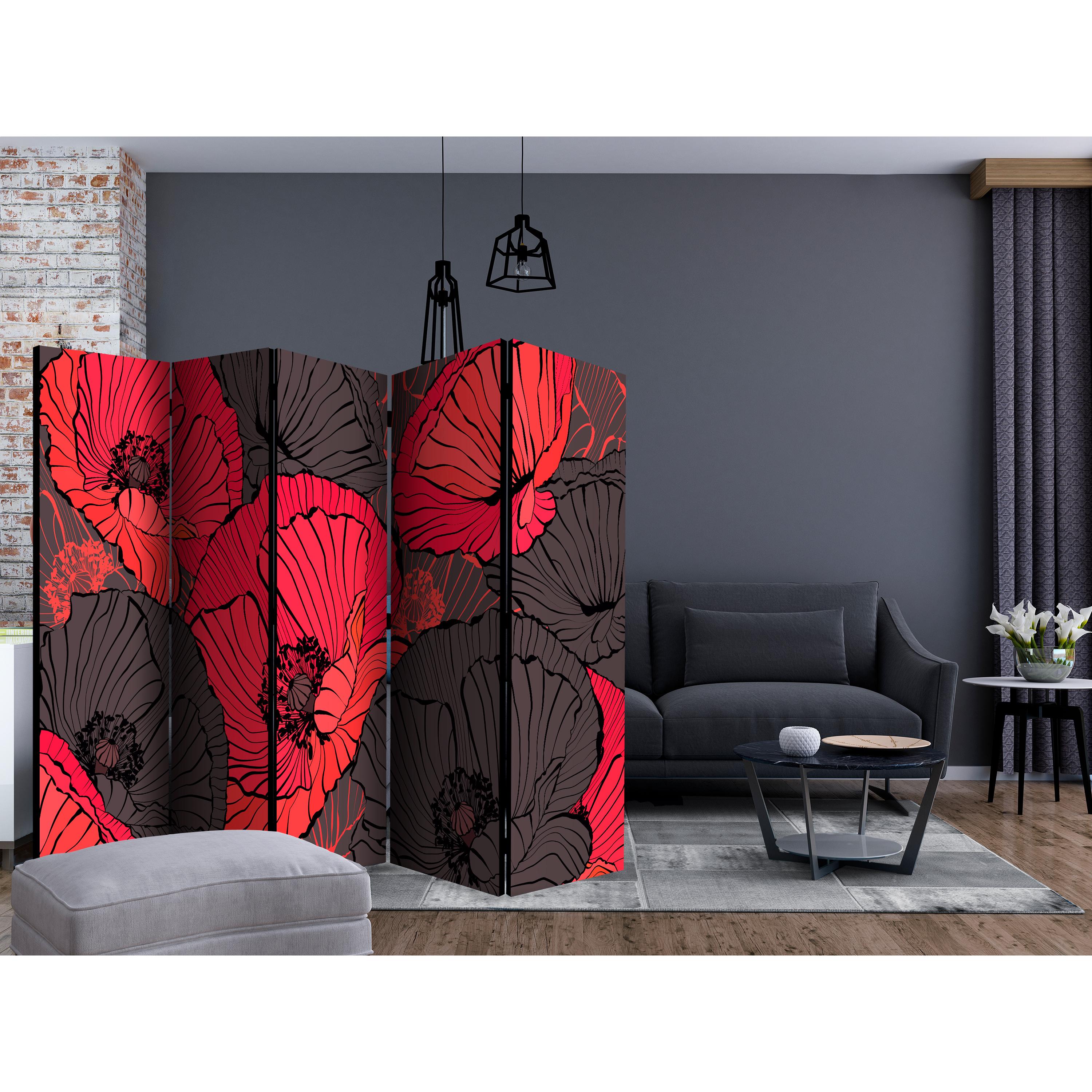 Rumsavdelare Arkiio Pleated Poppies II 225x172 cm