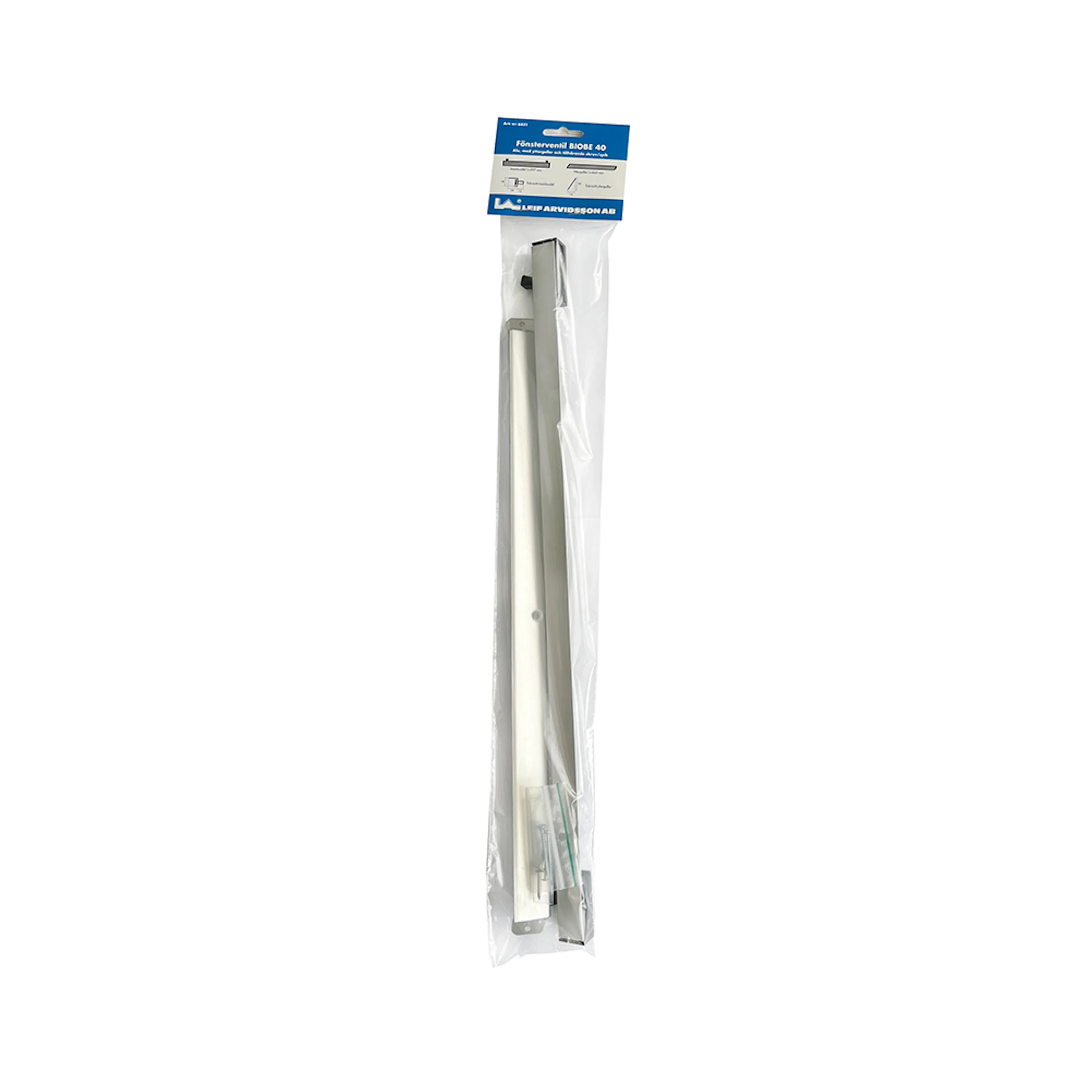 KP BIOBE ALU 40 fönstervent, kompl med yttergaller Aluminium, 497 mm