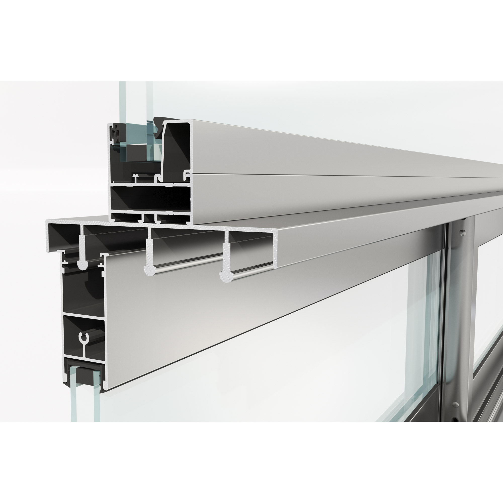 Skjutdörr med Överljus Landskap Robust Vår och Höst 2-del