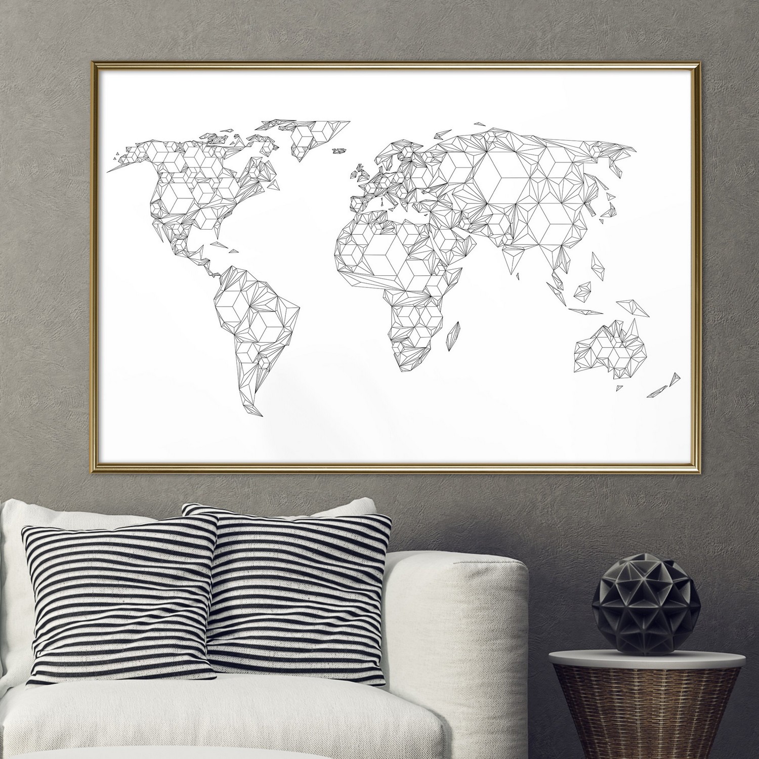 Poster Artgeist Affisch Geometric Map