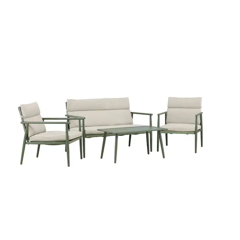 Mazzaro Sofa Set - Green / Beige Grön