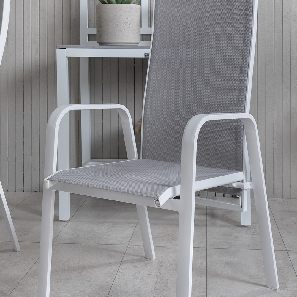 Matgrupp Venture Home Vyn Vit med 4 Curz Matstolar