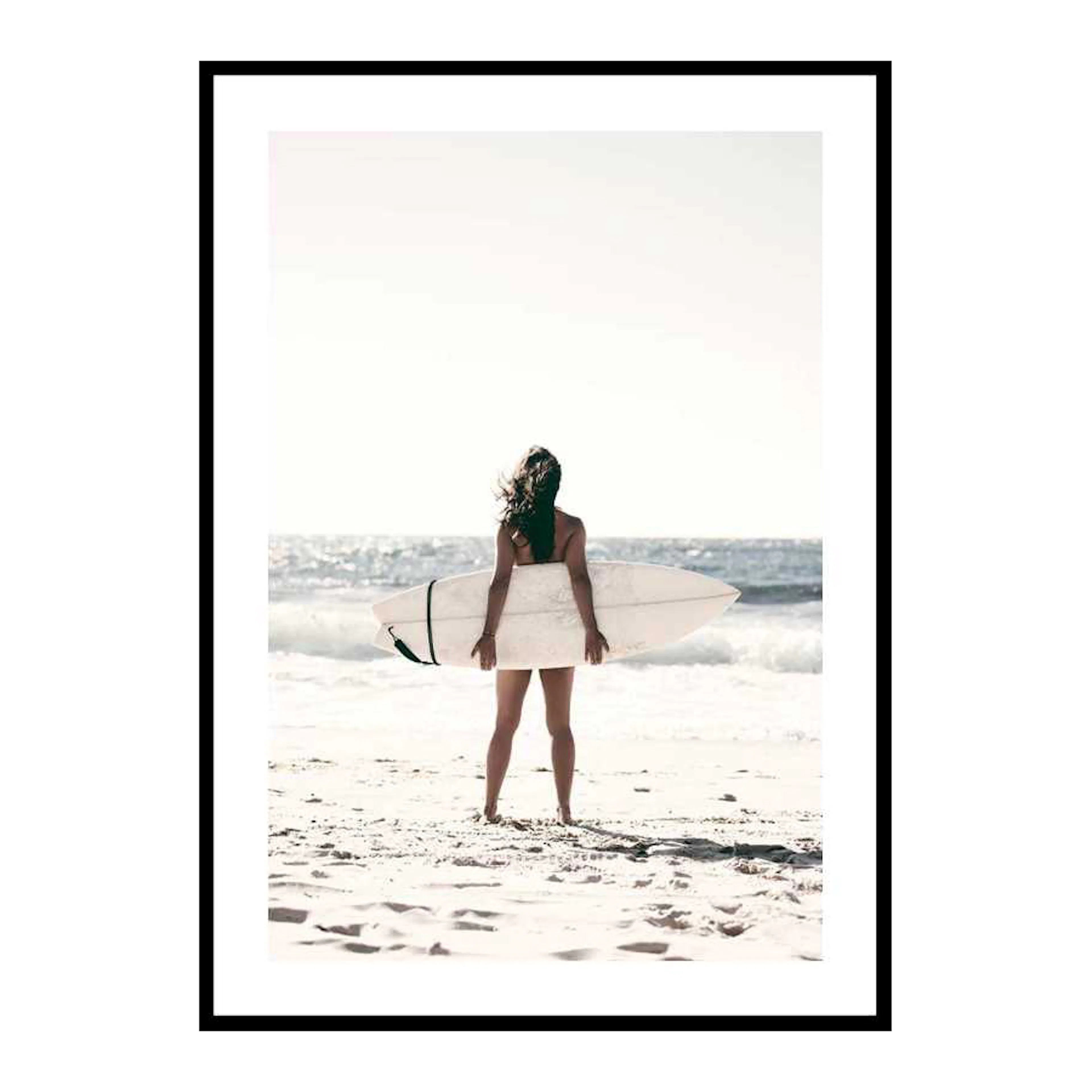 Poster Gallerix Surfer On Beach