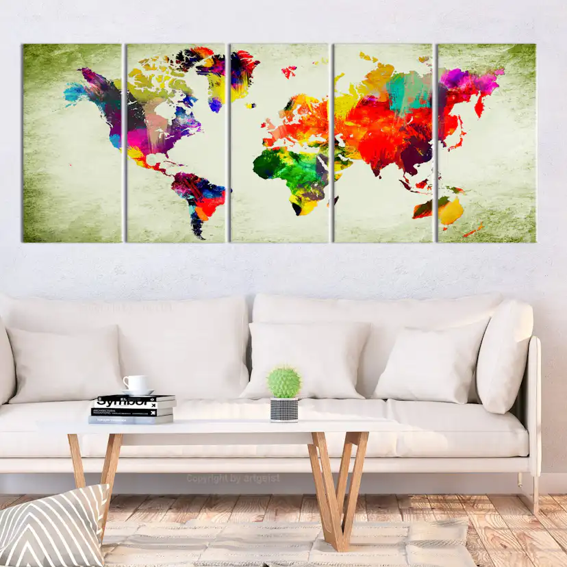 Tavla Arkiio Colourful Continents