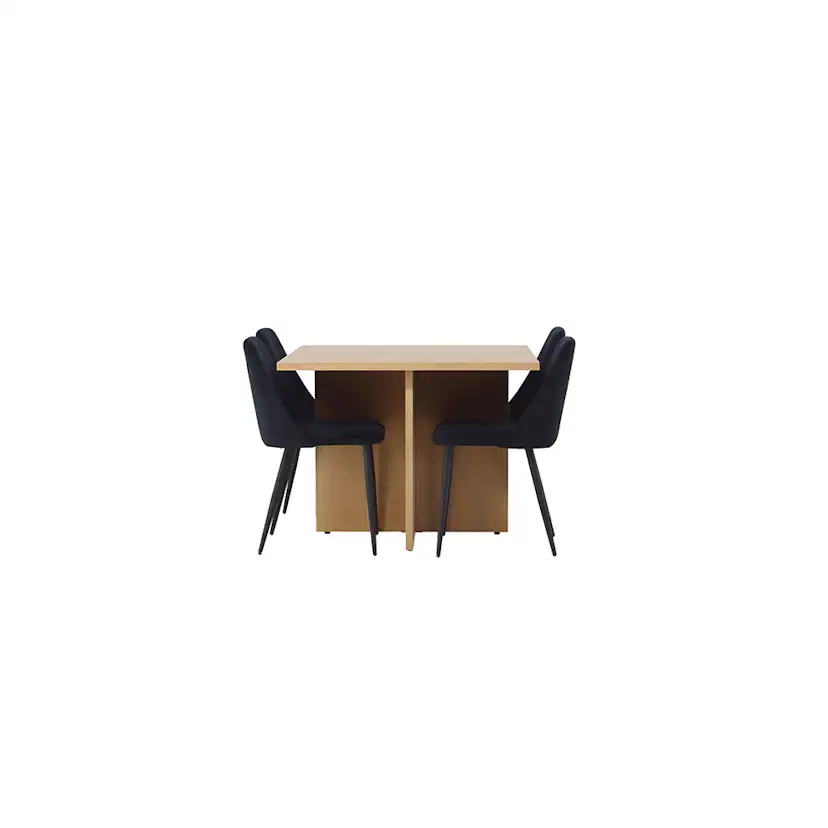 Matgrupp Venture Home Leo med 4 Night Sammet Stolar