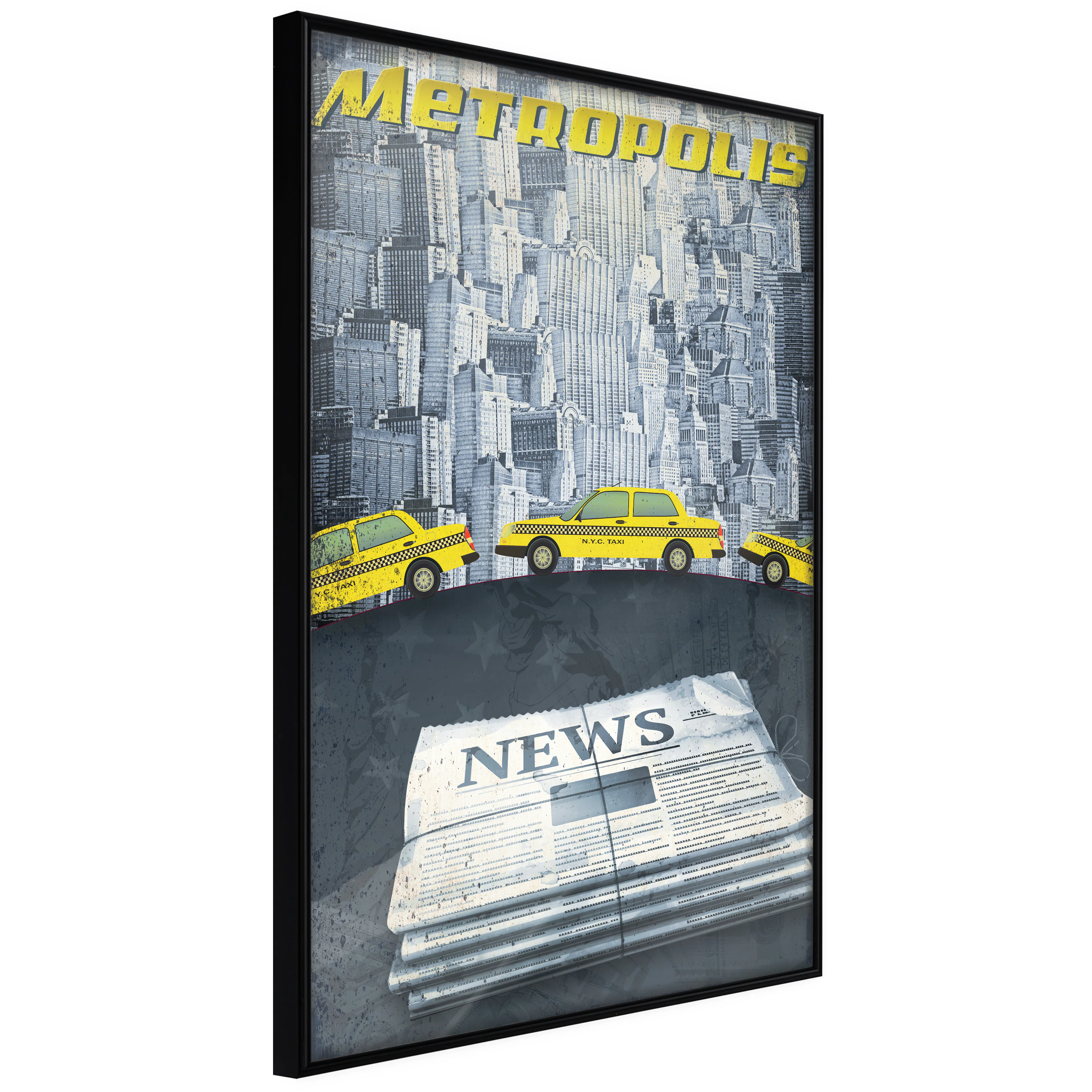 Affisch - Metropolis [Poster] 40x60 Svart ram, 40x60 cm