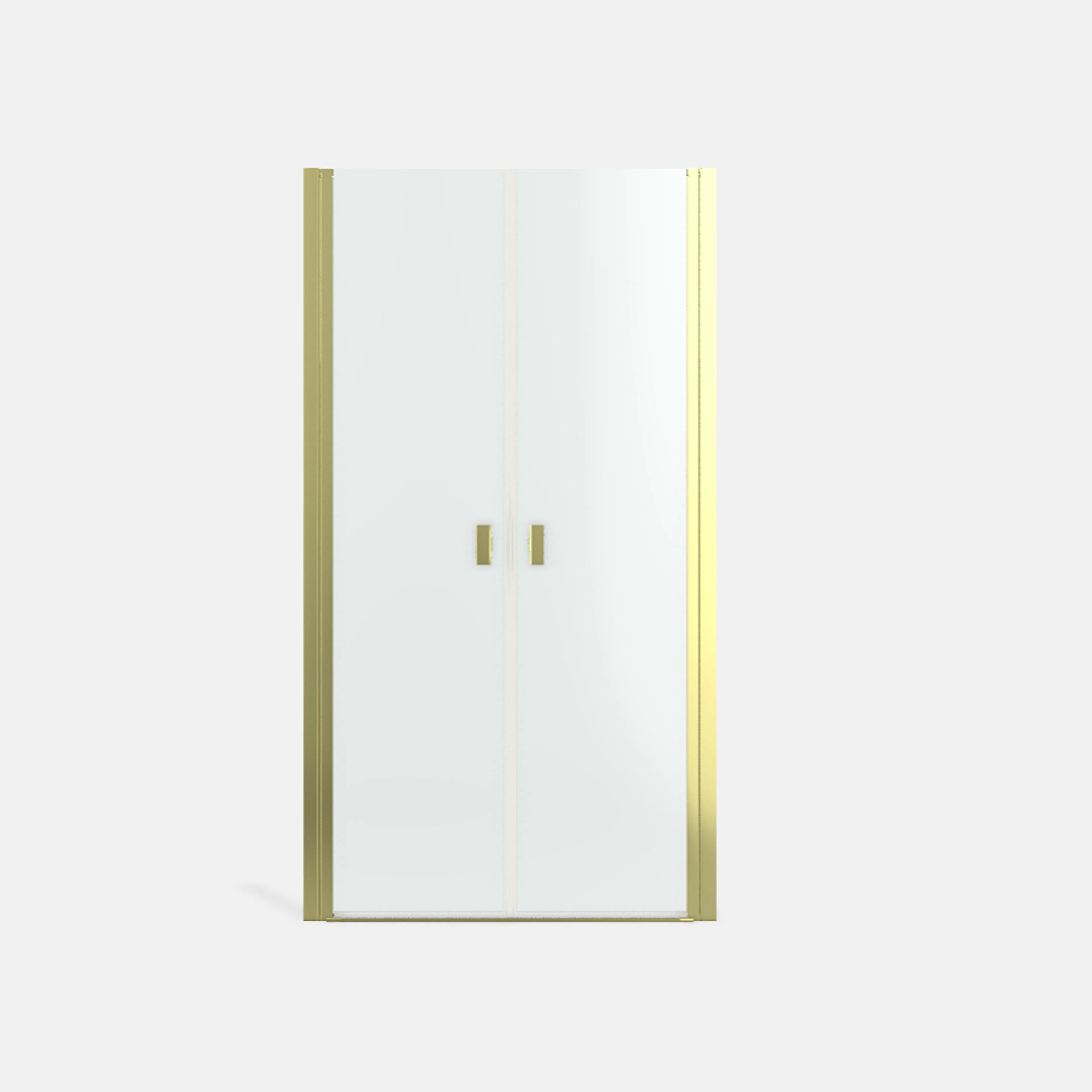Noma 30 dubbla svängdörrar 700 mm 6 mm glas med mässingsprof Bredd: 700 mm, Polerad Mässing