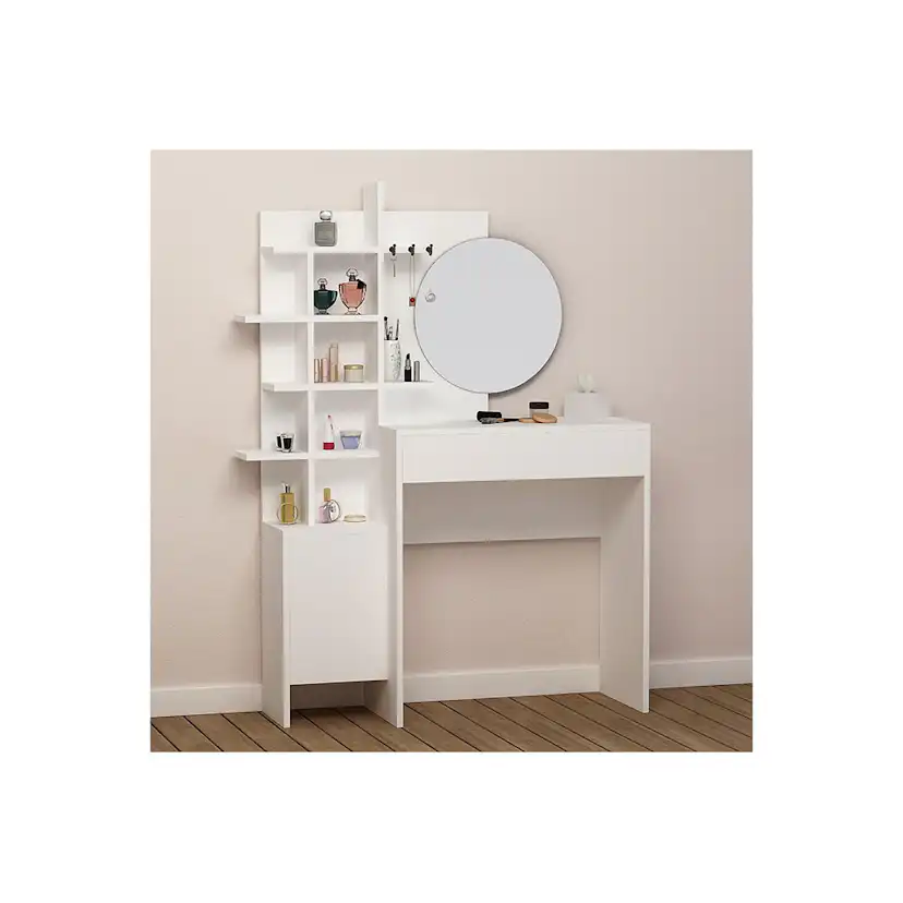 Sminkbord In Living Decortie med Förvaring och Spegel