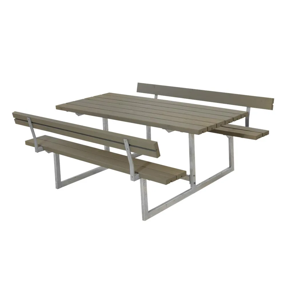 Basic BB-sæt m/2 ryglæn BxLxH: 1840x1770x720 mm, Ryggstöd på båda bänkarna