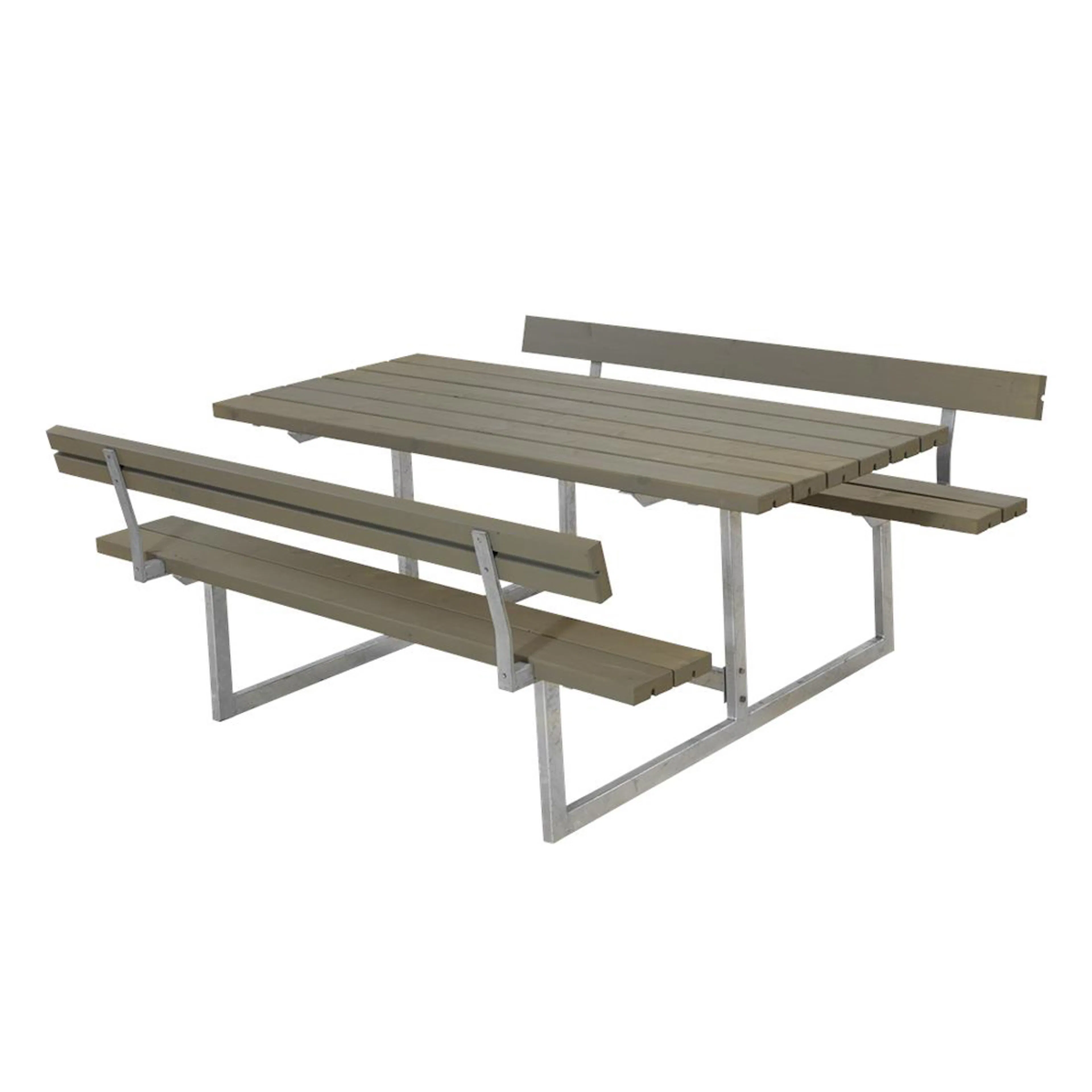 Basic BB-sæt m/2 ryglæn BxLxH: 1840x1770x720 mm, Ryggstöd på båda bänkarna
