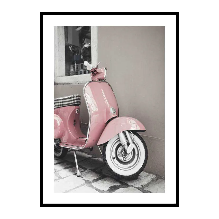Pink Old Vespa 30x40 cm