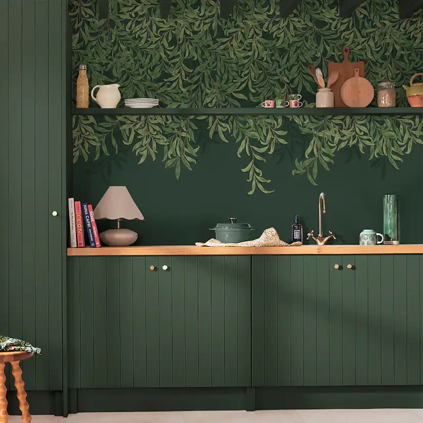 Fototapet William Morris At Home Willow Bough Deep Green