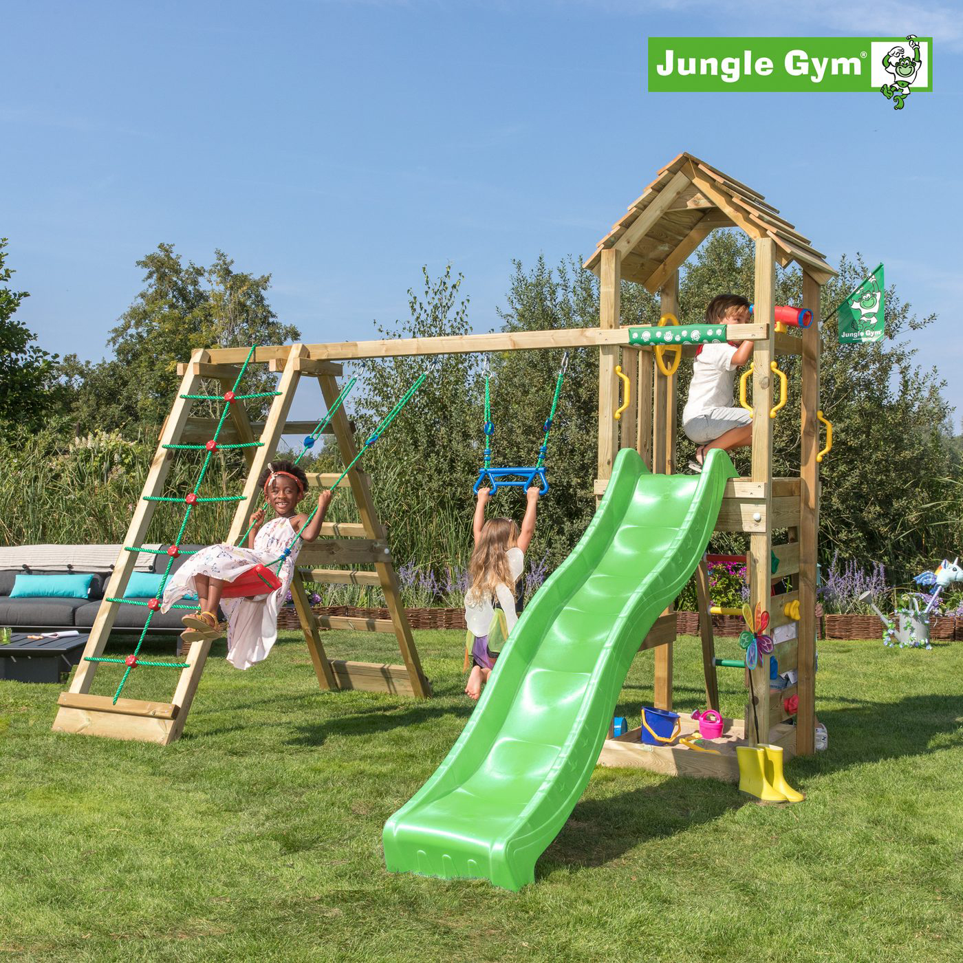 Klätterställning Jungle Gym Cocoon 2 Gungor Rutschkana