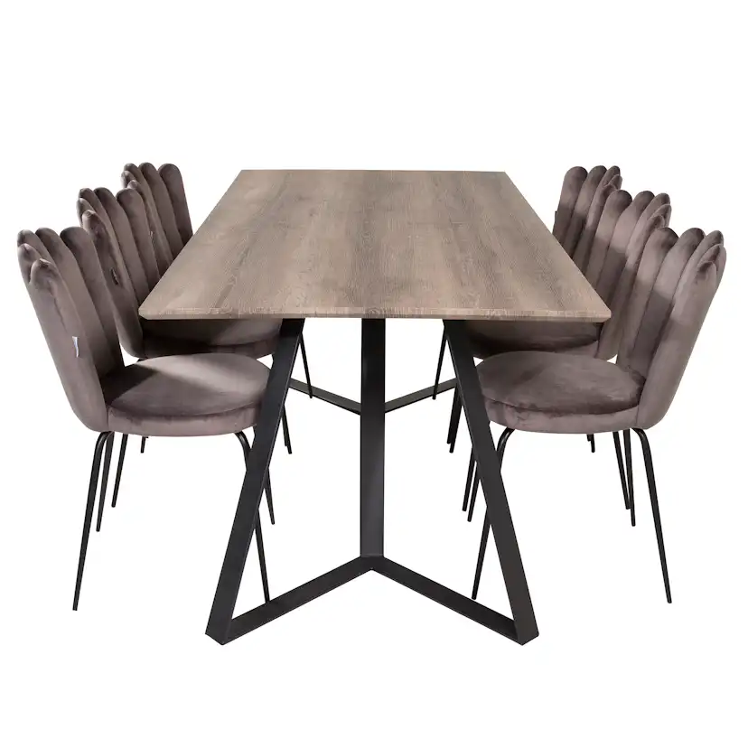 Matgrupp furniture/fashion Madde med 6 Limhamn Light Stolar