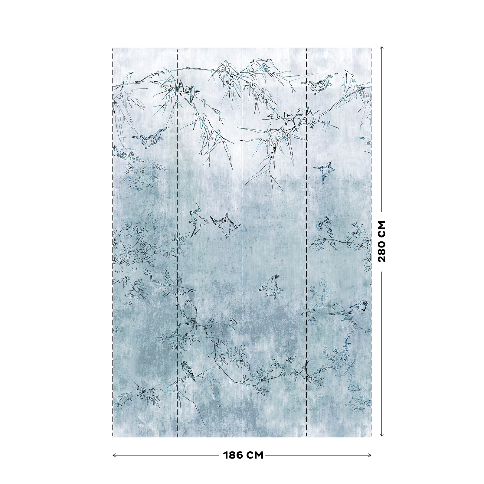 Fototapet Art For The Home Japenese Birds 280x186cm