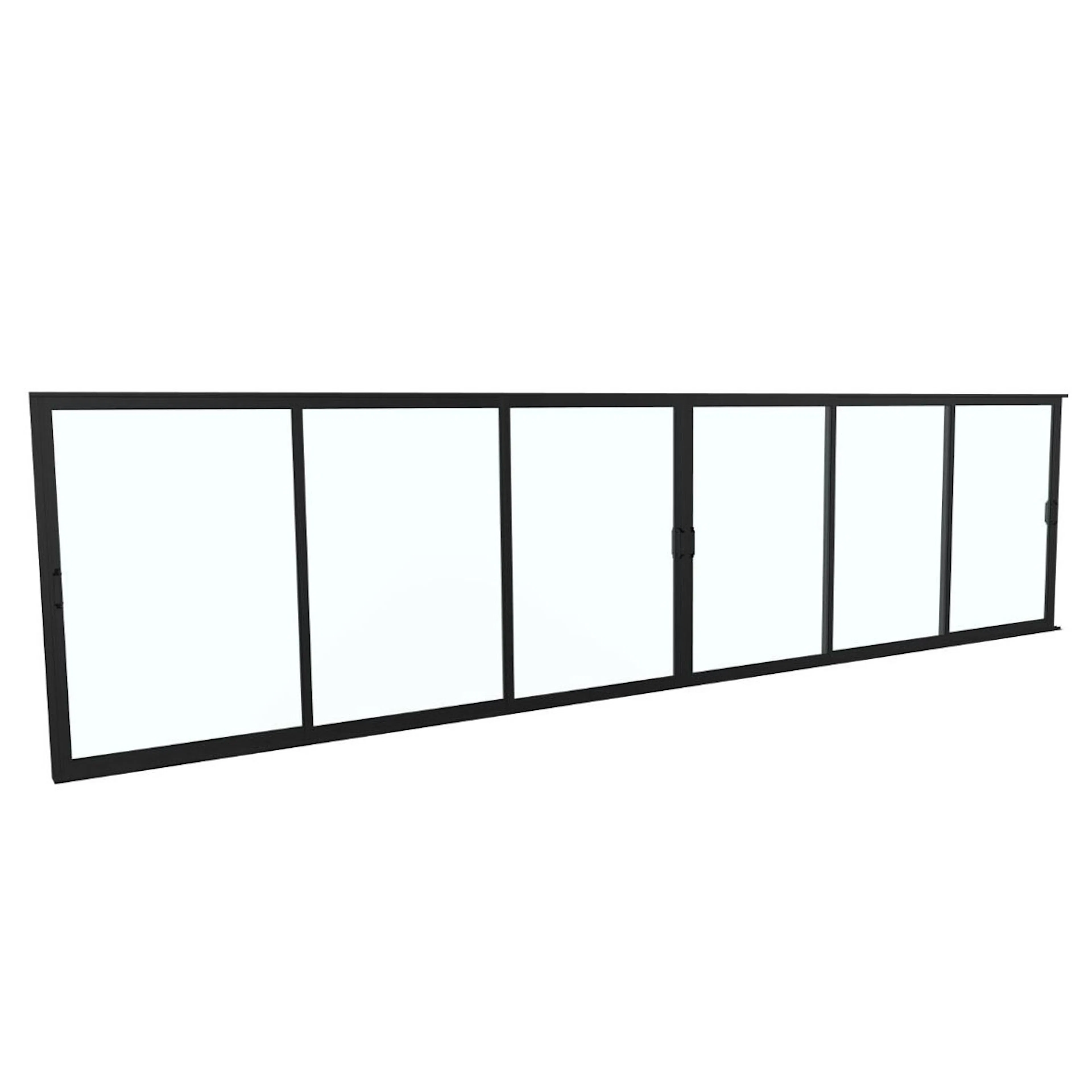 Landskap Skjutdörrsparti Robust B7749mm x H2000 - Svart Vår B7749 x H2000 mm - Svart