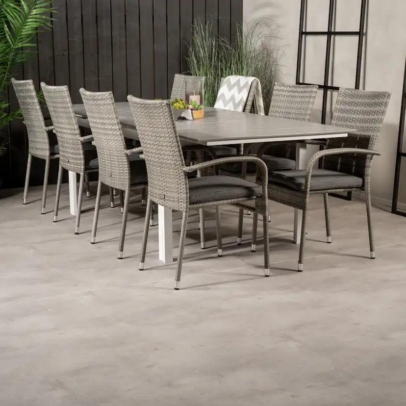 Matgrupp Venture Home Lova 160/240 med 8 Asta Stolar