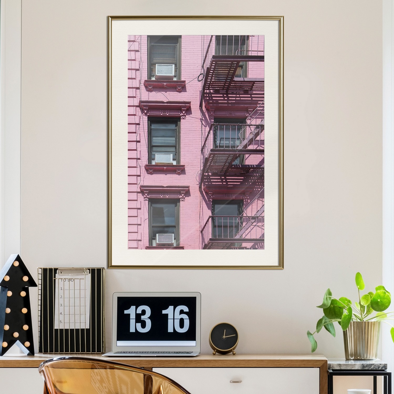 Poster Artgeist Affisch Fire Stairs