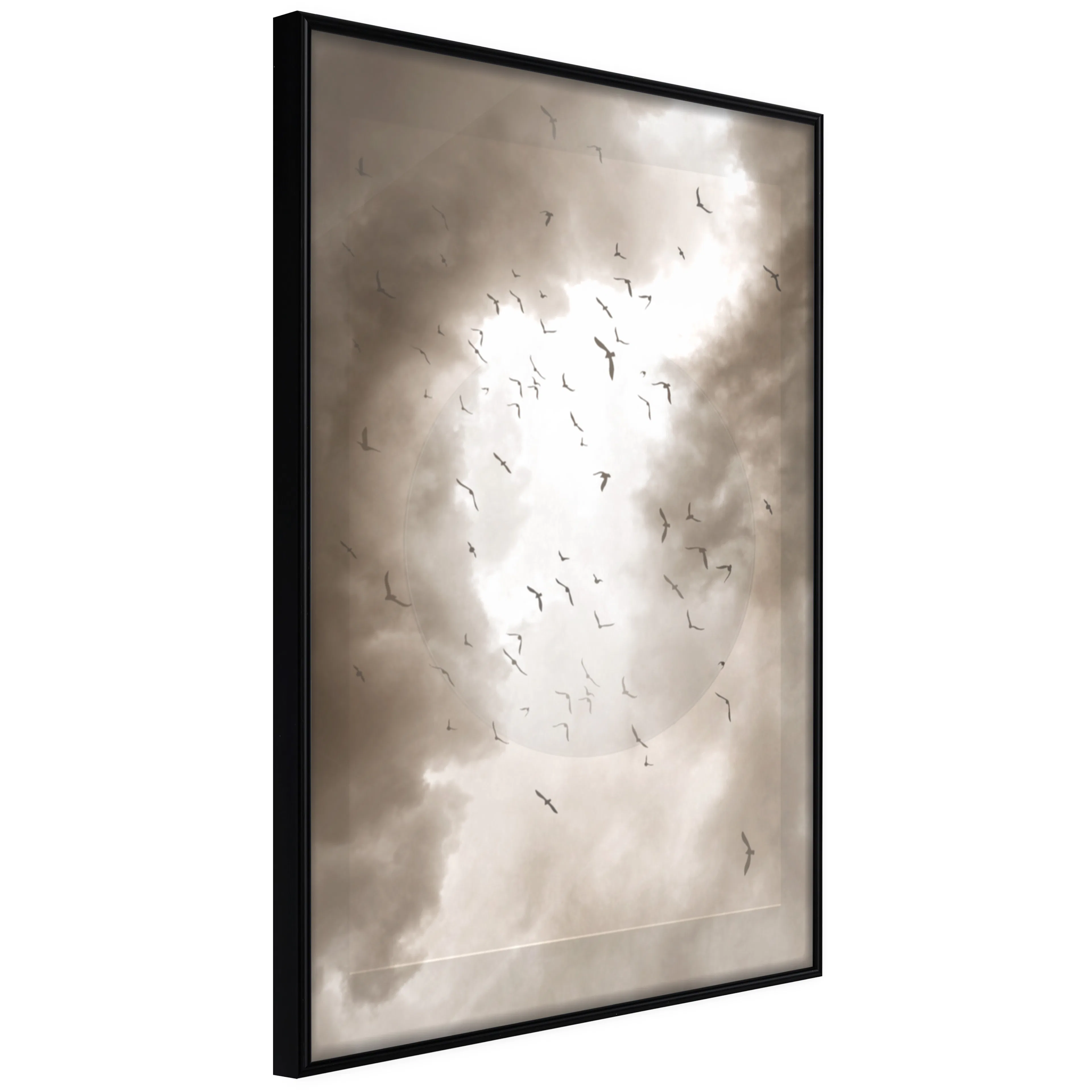 Affisch - Birds in the Clouds [Poster] 40x60 Svart ram, 40x60 cm