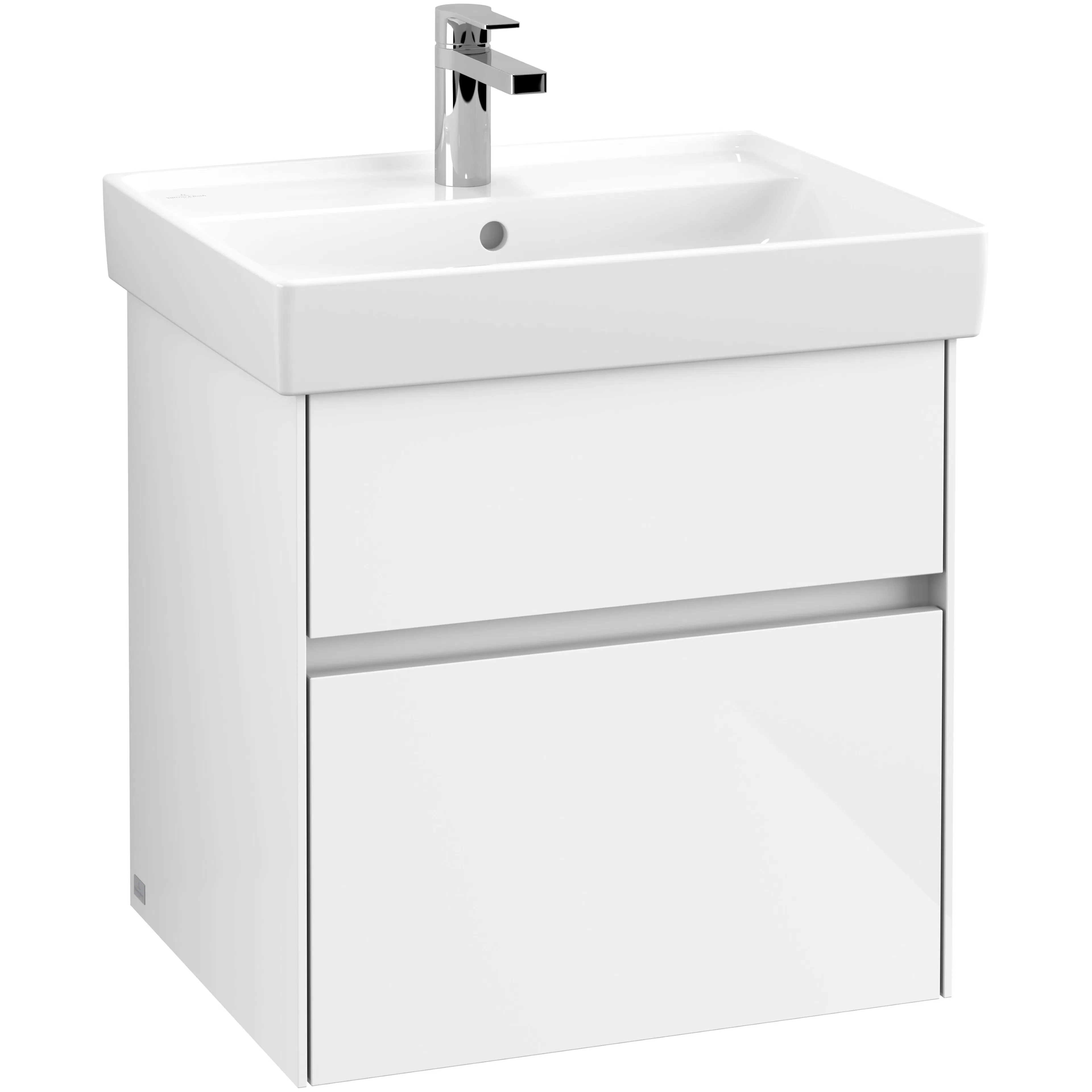 Tvättställsskåp Villeroy & Boch Collaro C00800DH Vit Högblank, B: 554 mm utan Belysning