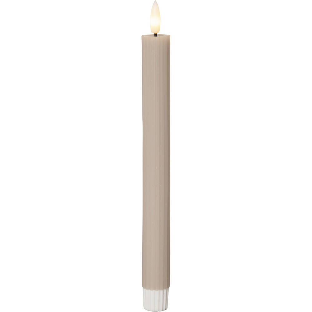 LEDAntikljus2p Flamme Stripe Beige
