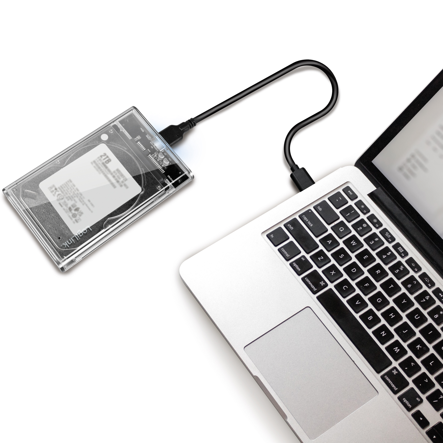 Hårdiskkabinett LogiLink 2,5 tum USB 3.0 Skruvfri Design