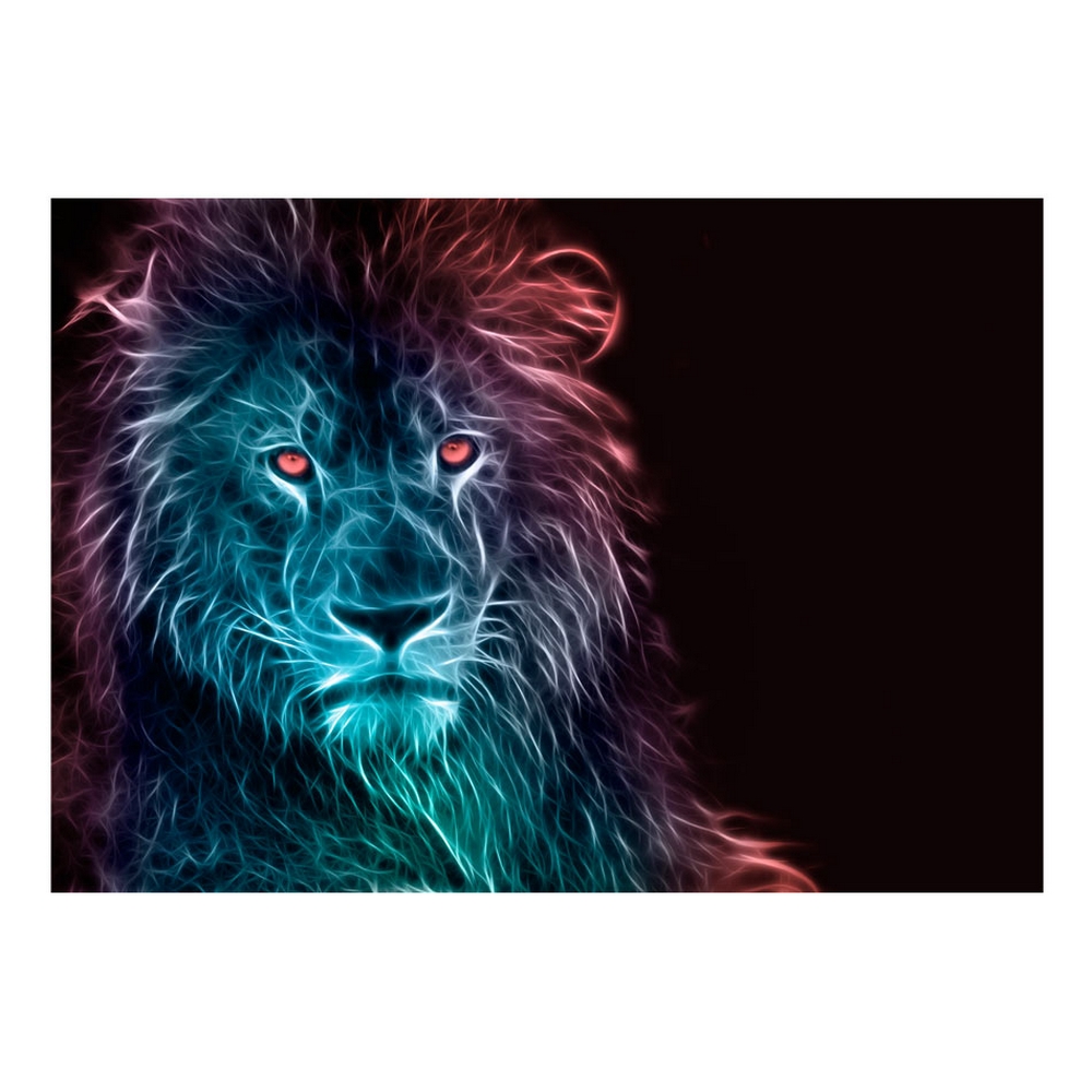 Fototapet Arkiio Självhäftande Abstract Lion Rainbow