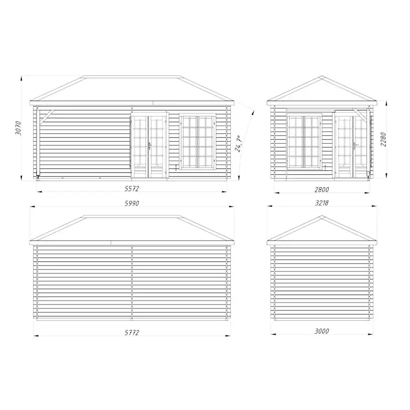 Lusthus Palmako Melanie 15,6 m2