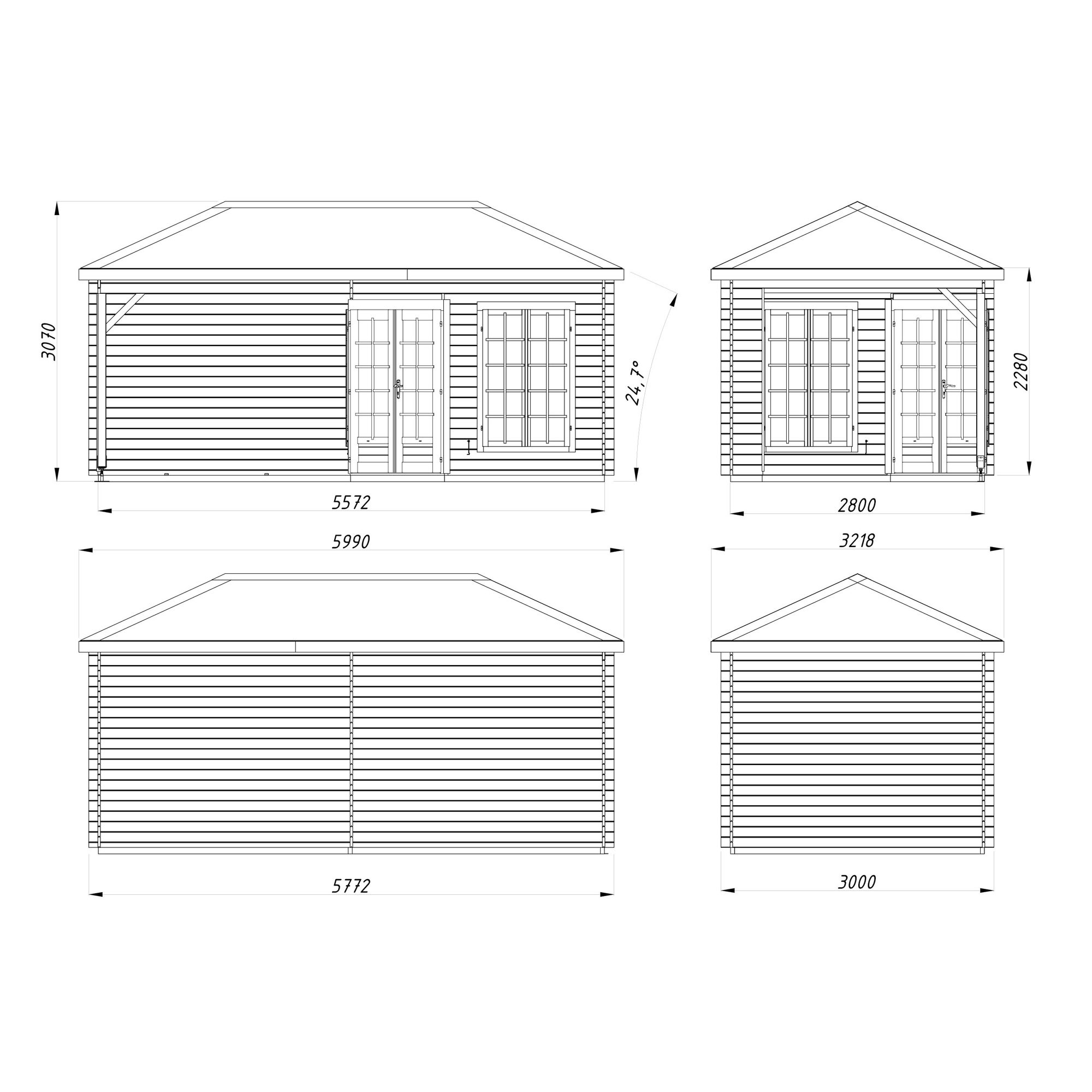 Melanie 6,8+8,3 m2 Brun dippad