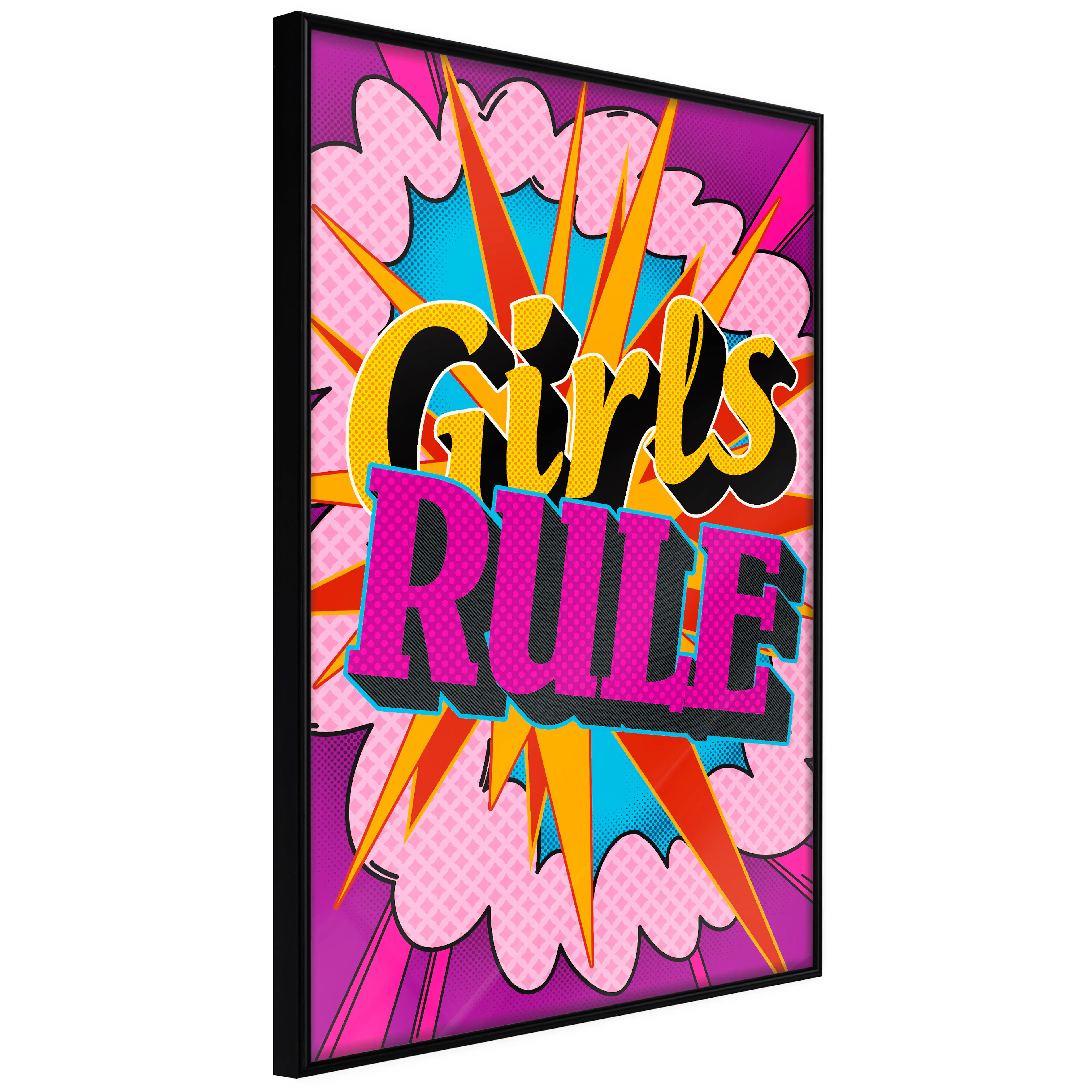 Affisch - Girls Rule II [Poster] 40x60 Svart ram, 40x60 cm