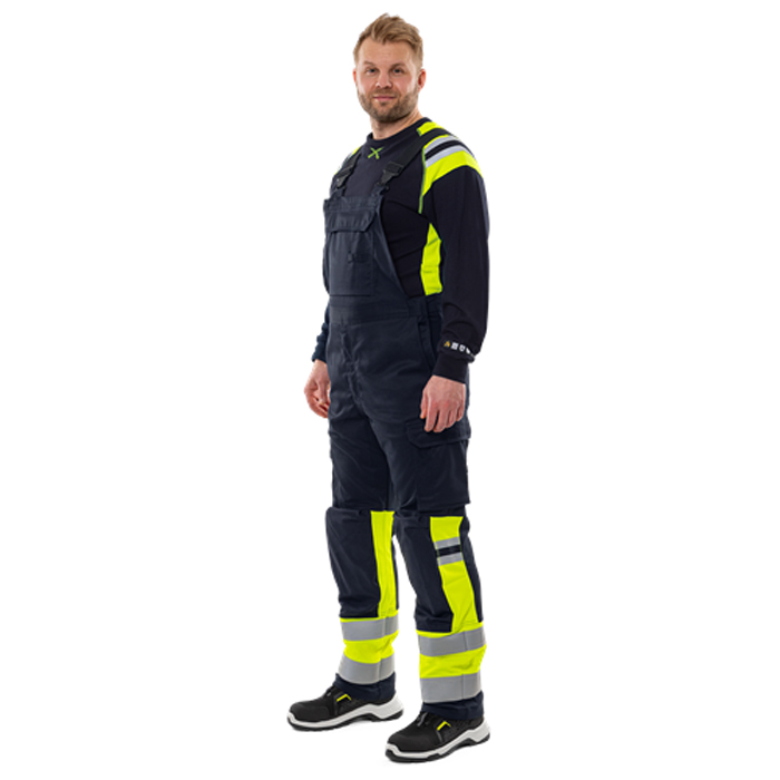 HÄNGSLEBYXA FLAM 2168 ATHF Färg: Varselgul/Marinblå, Storlek: C52