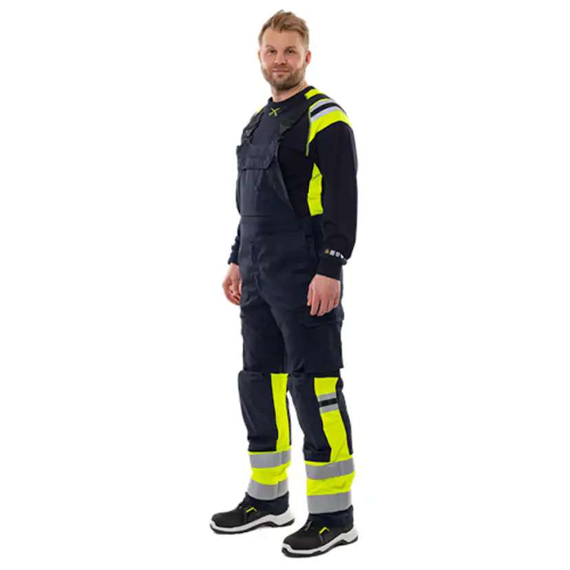 HÄNGSLEBYXA FLAM 2168 ATHF Färg: Varselgul/Marinblå, Storlek: C52
