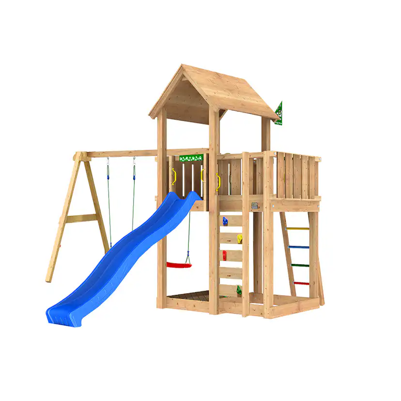 Lektorn Jungle Gym Mansion 2.1 Gungmodul & Blå Rutschkana