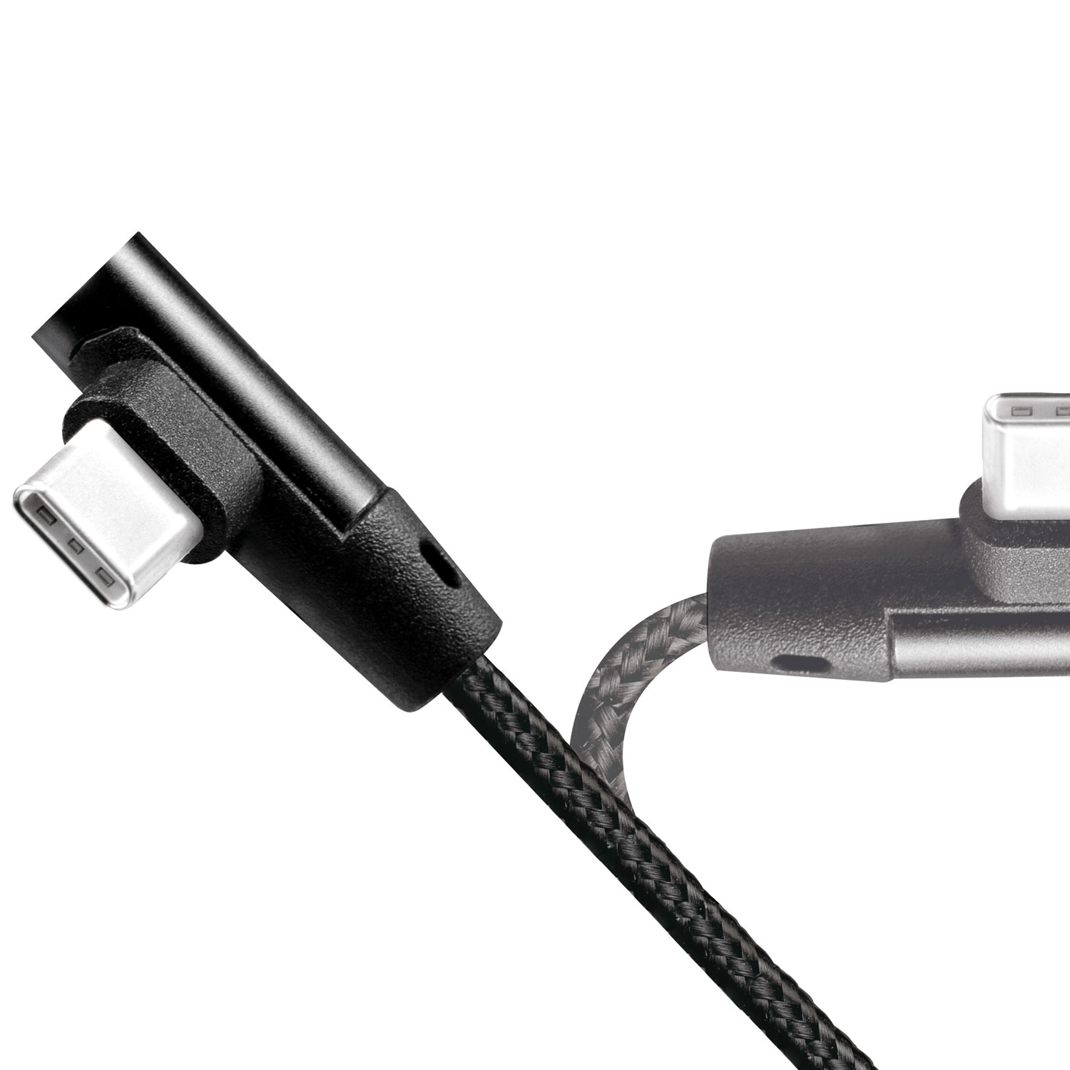 Vinklad USB-C-kabel LogiLink USB 2.0 Max 3A 1 m